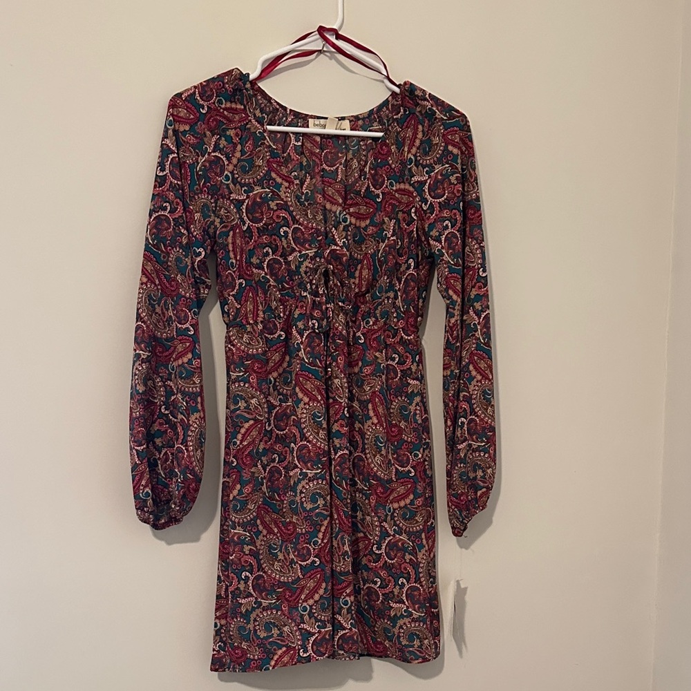 BeBop Multicolor Paisley Long Sleeve Dress